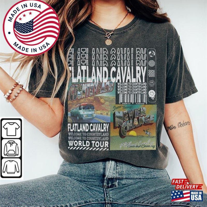 Flatland Cavalry Music Shirt Retro World Tour Tickets Album TShirt